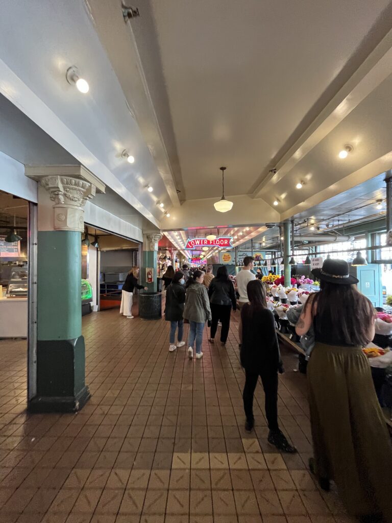 Inside pike place market 