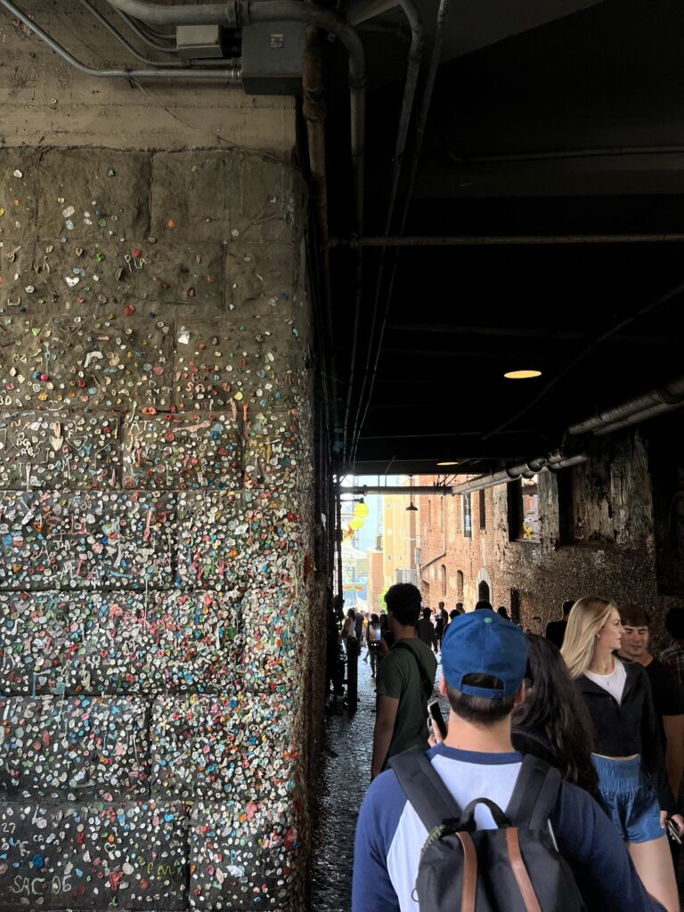 bubble gum wall at pike place market 
