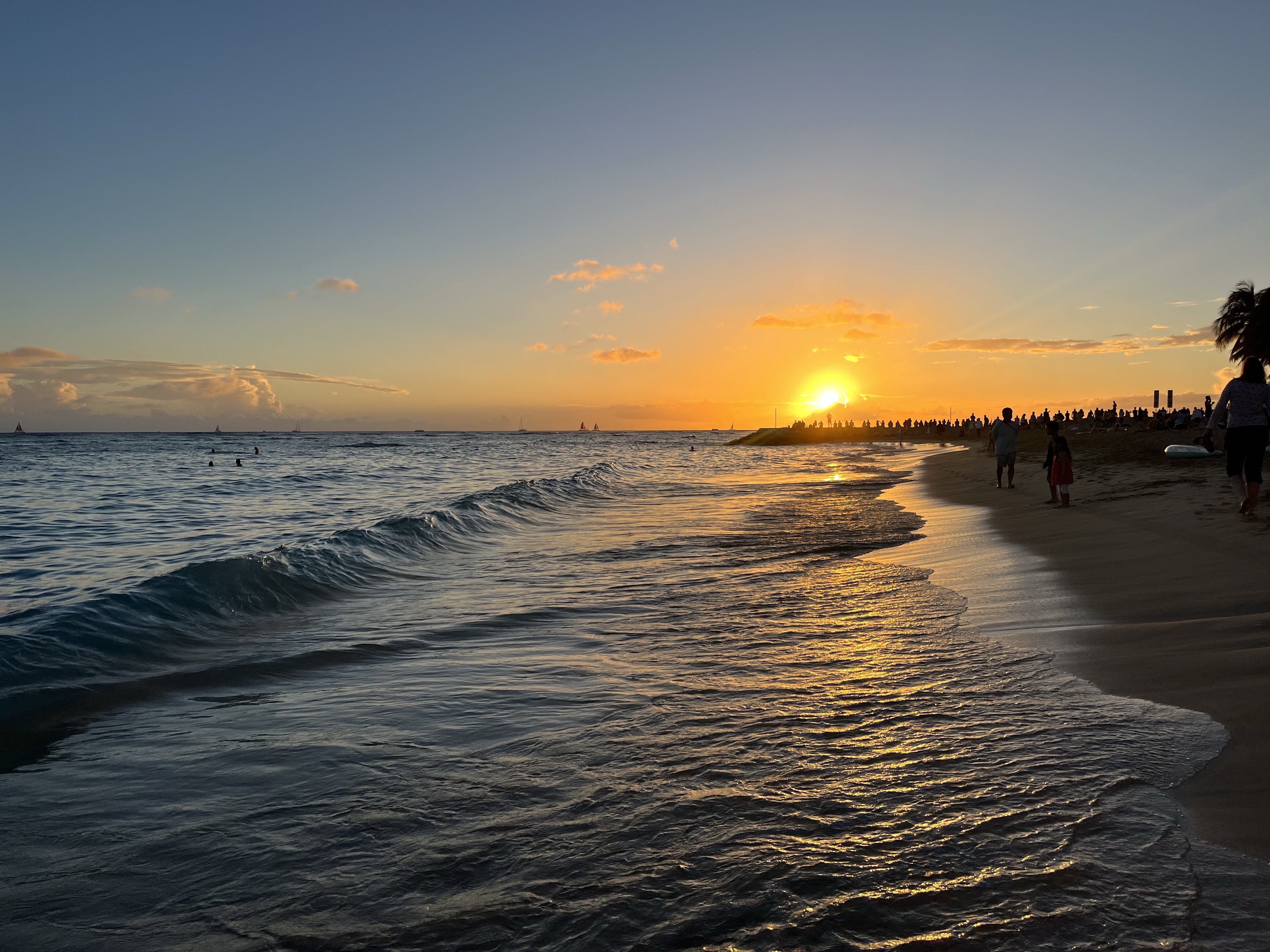 Sunset at Waikiki beach 
