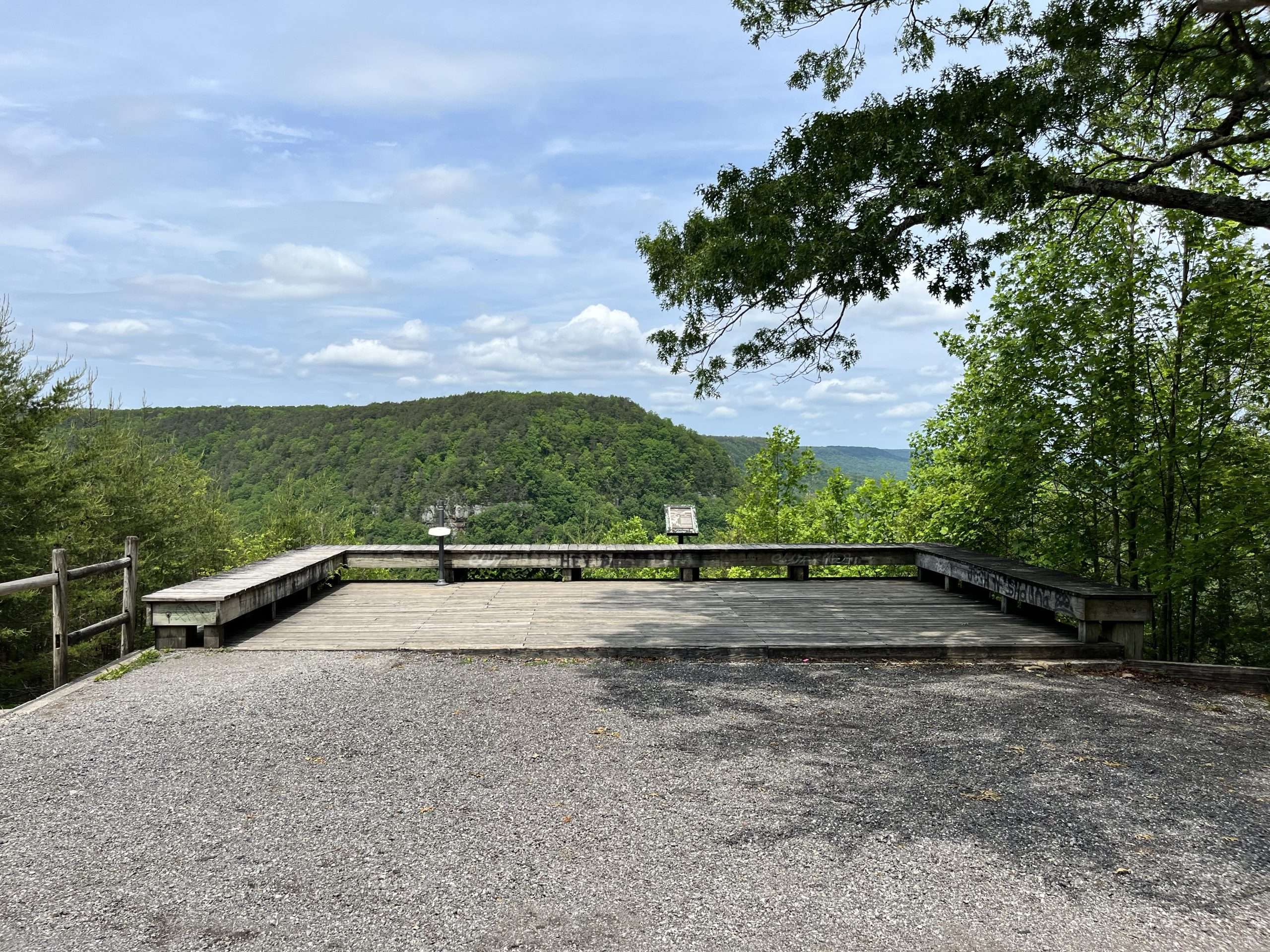 buzzards roost overlook fall creek falls state park 