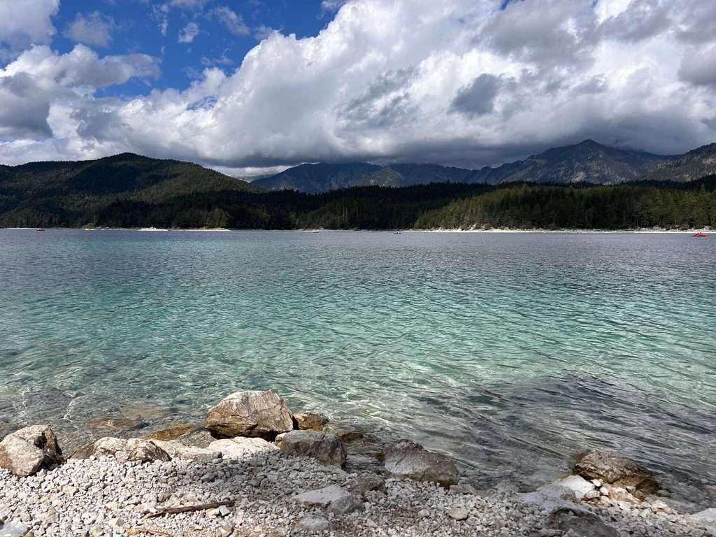 views from Lake Ebisee in Garmisch-Partenkirchen